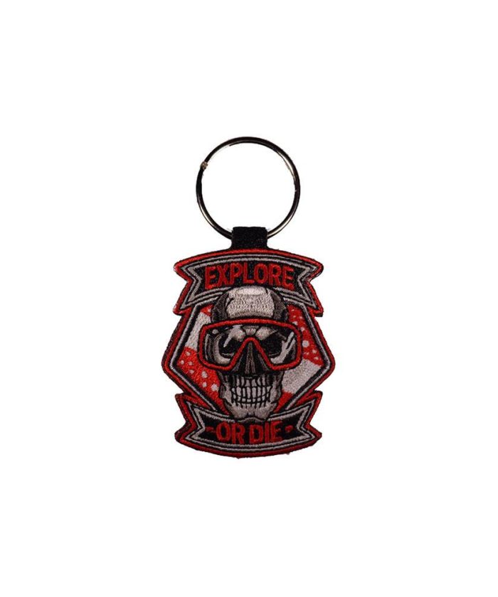 Μπρελόκ Explore or Die Skull