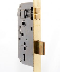 Gevy Κλειδαριά Μεσόπορτας Φάλτσο Γλώσσα 40x75 Τετράγωνη Κίτρινη