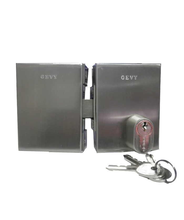 Gevy Κλειδαριά Τζαμόπορτας Extra Inox Mat με Απλό Κύλινδρο και Απλό Προστατευτικό 118.057.019
