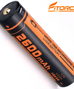 FITORCH UC26R 18650-2600mAH ΜΠΑΤΑΡΙΑ ΛΙΘΙΟΥ ΜΕ USB FITORCH