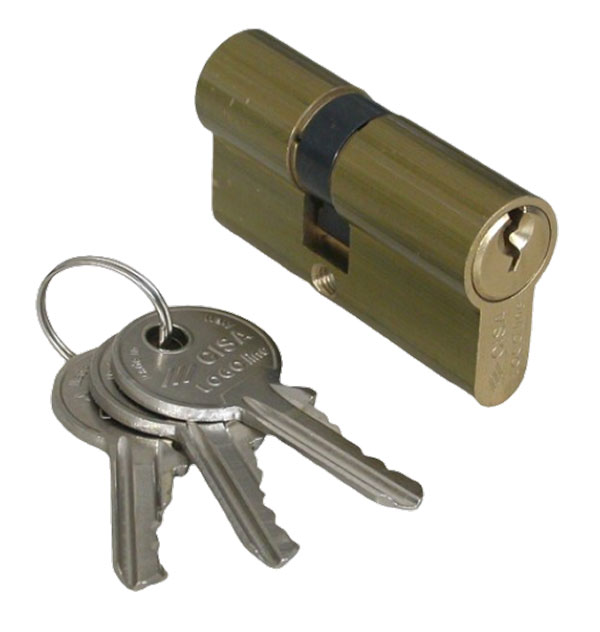 Ορειχάλκινος κύλινδρος CISA LOCKING LINE σε ποικιλία διαθέσιμων διαστάσεων.